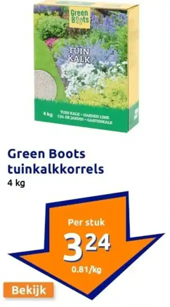 Action Green boots tuinkalkkorrels aanbieding