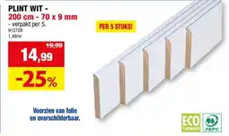 Hubo Plint wit aanbieding