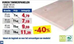 Hubo Vuren Timmerpanelen aanbieding