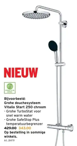 GAMMA Grohe douchesysteem aanbieding