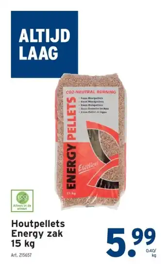 GAMMA Houtpellets Energy zak 15 kg aanbieding