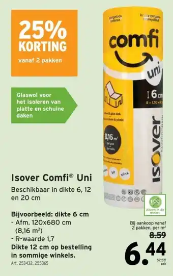 GAMMA Isover Comfi Uni dikte 6 cm aanbieding