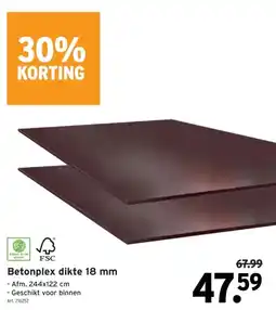 GAMMA Betonplex dikte 18 mm aanbieding