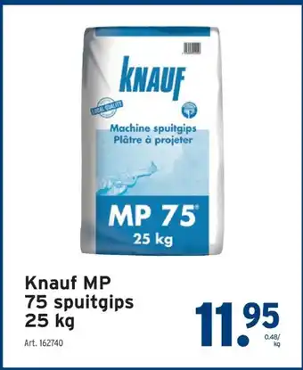 GAMMA Knauf MP 75 spuitgips 25 kg aanbieding