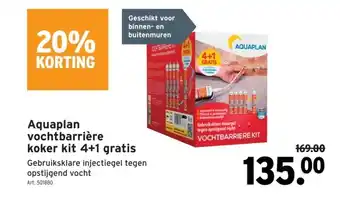 GAMMA Aquaplan vochtbarrière koker kit 4+1 gratis aanbieding