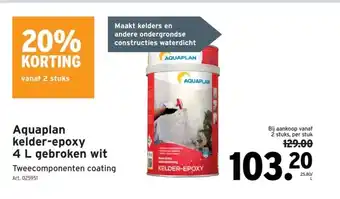 GAMMA Aquaplan kelder-epoxy 4 L gebroken wit aanbieding