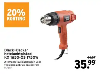 GAMMA Black+Decker heteluchtpistool KX 1650-QS 1750W aanbieding