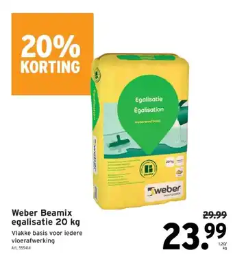 GAMMA Weber Beamix egalisatie 20 kg aanbieding