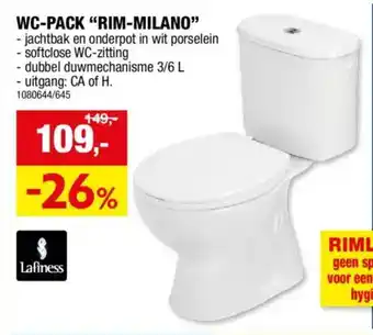 Hubo Wc pack "rim milano" aanbieding