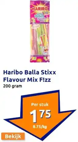 Action Haribo balla stixx flavour mix f!zz aanbieding