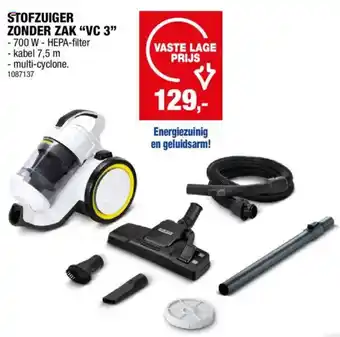 Hubo Stofzuiger zonder zak "VC 3" aanbieding