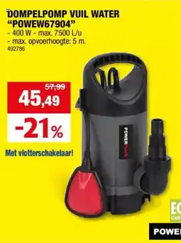 Hubo Dompelpomp vuil water "POWEW67904" aanbieding