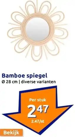 Action Bamboe spiegel aanbieding