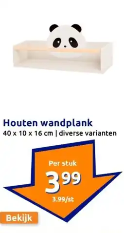 Action Houten wandplank aanbieding