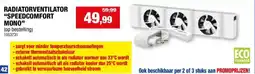 Hubo Radiatorventilator "speedcomfort mono" aanbieding