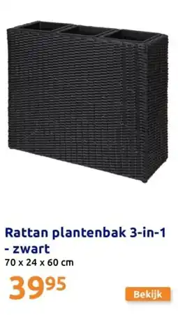 Action Rattan plantenbak 3-in-1 aanbieding