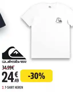 Intersport Quiksilver t-shirt heren aanbieding