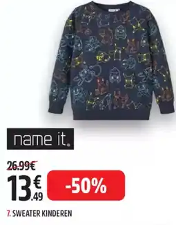 Intersport Name it sweater kinderen aanbieding