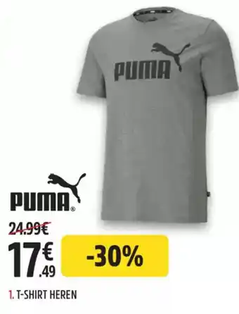 Intersport Puma t-shirt heren aanbieding