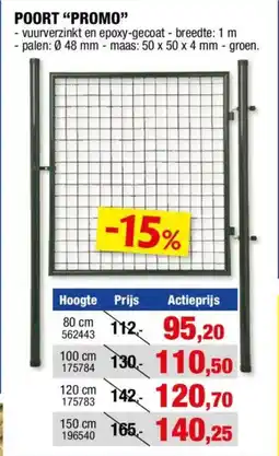 Hubo Poort "promo" aanbieding