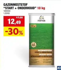 Hubo Gazonmeststof "start + onderhoud" aanbieding