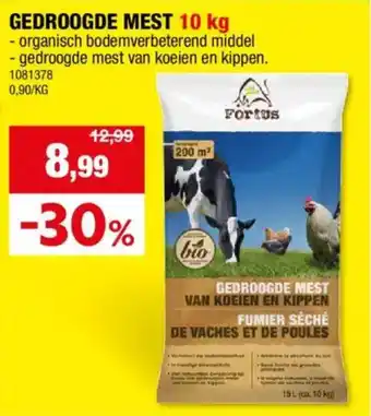 Hubo Gedroogde mest aanbieding