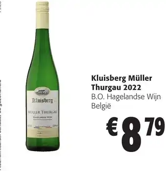 Colruyt Kluisberg Müller Thurgau 2022 aanbieding