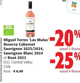 Colruyt Miguel Torres 'Las Mulas' Reserva Cabernet aanbieding