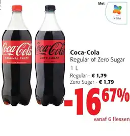 Colruyt Coca-cola regular of zero sugar aanbieding