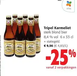 Colruyt Tripel Karmeliet sterk blond bier 8.4% vol aanbieding