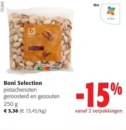 Colruyt Boni selection pistachenoten geroosterd en gezouten aanbieding