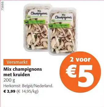 Colruyt Mix champignons met kruiden aanbieding