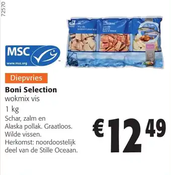 Colruyt Boni selection wokmix vis aanbieding