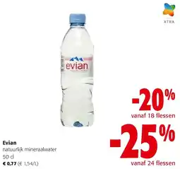 Colruyt Evian natuurlijk mineraalwater 50 cl aanbieding