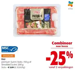 Colruyt Vici Shredded Surimi 200 g Sticks aanbieding