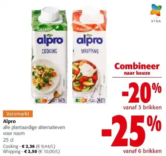 Colruyt Alpro voor room Cooking aanbieding