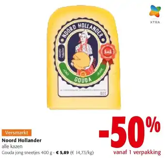 Colruyt Noord Hollander Gouda jong sneetjes 400 g aanbieding