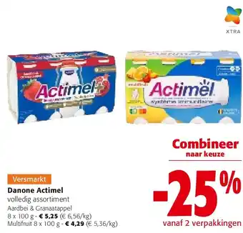 Colruyt Danone Actimel Aardbei & Granaatappel 8 x 100 g aanbieding