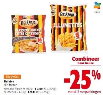 Colruyt Belviva Klassieke frieten M 600 g aanbieding