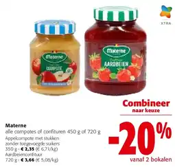 Colruyt Materne Appelcompote met stukken zonder toegevoegde suikers 350 g aanbieding