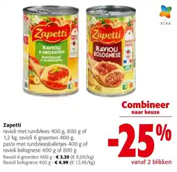 Colruyt Zapetti Ravioli 6 groenten 400 g aanbieding