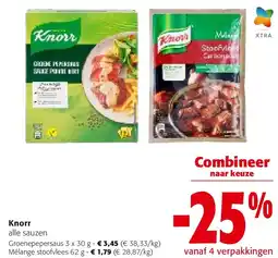 Colruyt Knorr Groenepepersaus 3 x 30 g aanbieding