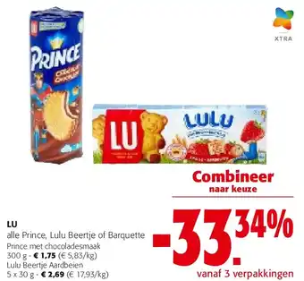 Colruyt LU Prince met chocoladesmaak 300 g aanbieding