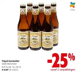 Colruyt Tripel Karmeliet sterk blond bier 8,4 % vol 6 x 33 cl aanbieding