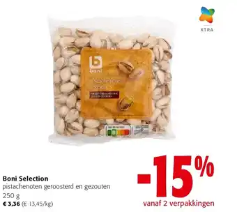 Colruyt Boni Selection pistachenoten geroosterd en gezouten 250 g aanbieding