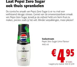 Colruyt Sodastream Pepsi Zero Sugar Lime Flavour 440 ml aanbieding