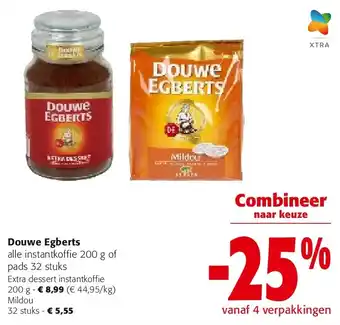 Colruyt Douwe Egberts alle instantkoffie 200 g aanbieding