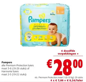 Colruyt Pampers alle Premium Protection luiers aanbieding