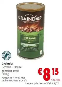 Colruyt Graindor Cerrado - Brazilië gemalen koffie 500 g aanbieding