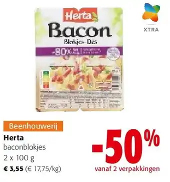 Colruyt Herta baconblokjes aanbieding